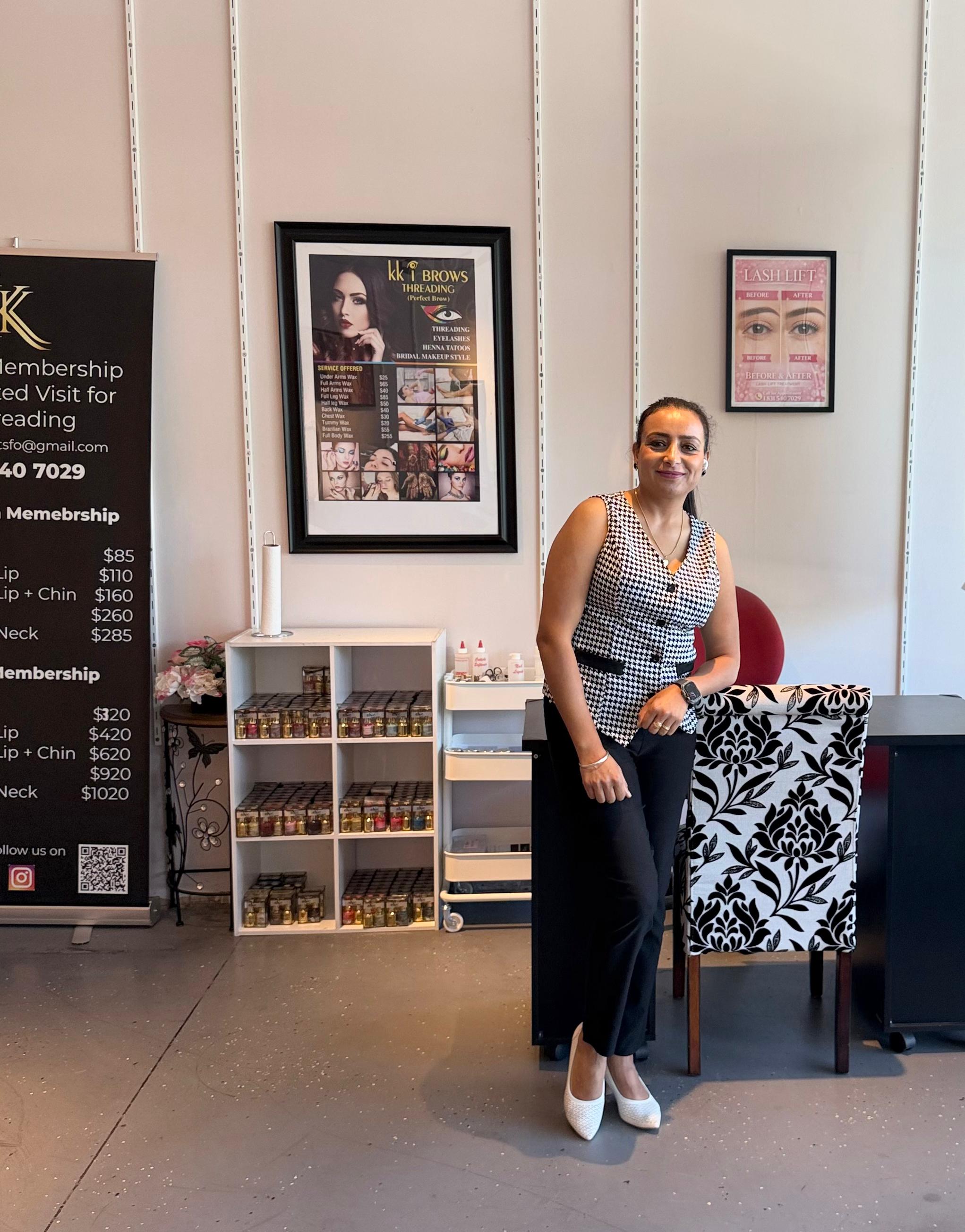 Kiran Bansal - Owner of KK I Brows Threading